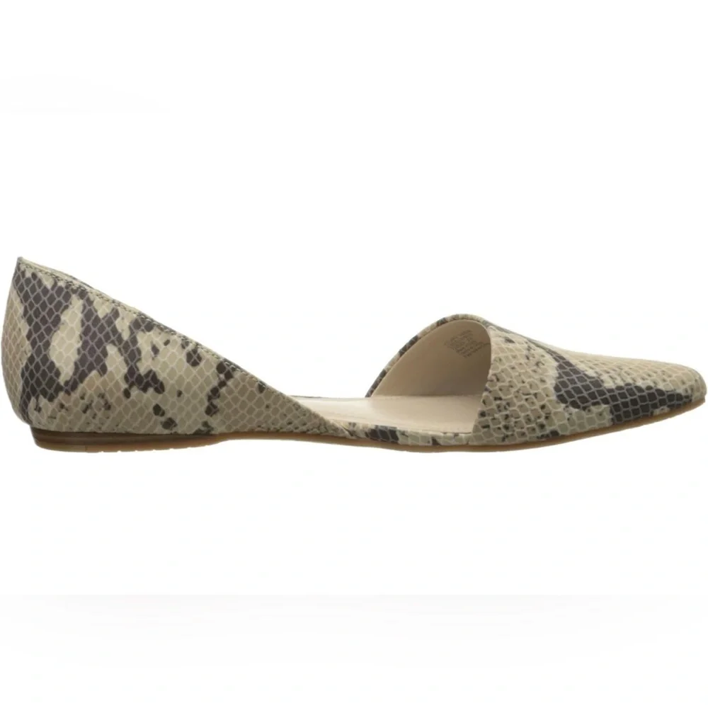 Calvin Klein Women's Hillaria Ballet Flat Cream Gray 9